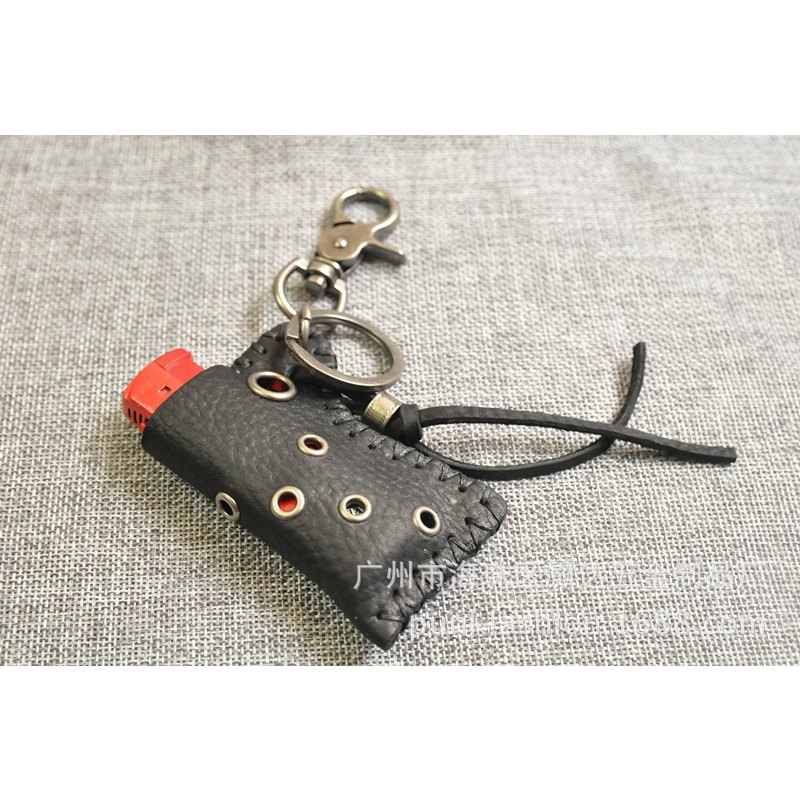 Wholesale Cowhide Lighter Leather Case Keychain